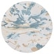 preview thumbnail 19 of 28, SAFAVIEH Handmade Fifth Avenue Nahoko Mid-Century Modern Wool Rug 6' Round - Beige/Teal - Round