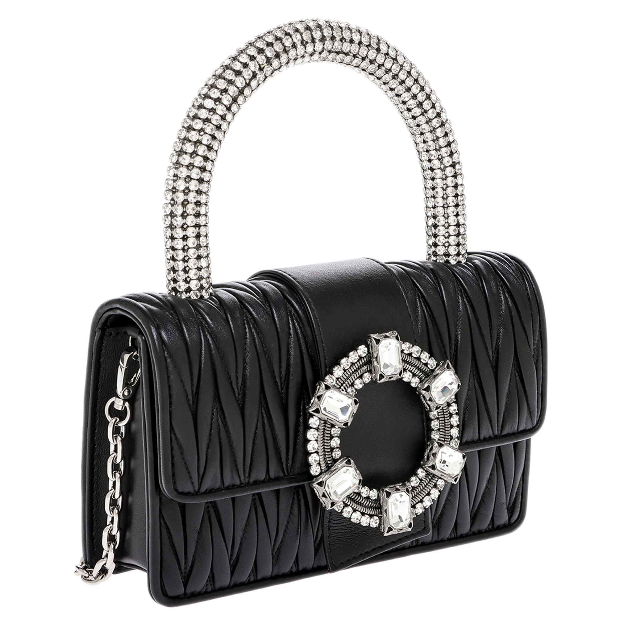 Miu Miu Crystal-Embellished Top Handle Bag - Overstock - 43723187