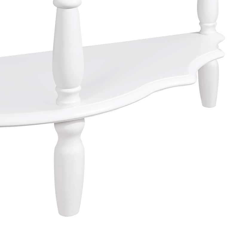 Retro Circular Curved Half-Moon Console Table