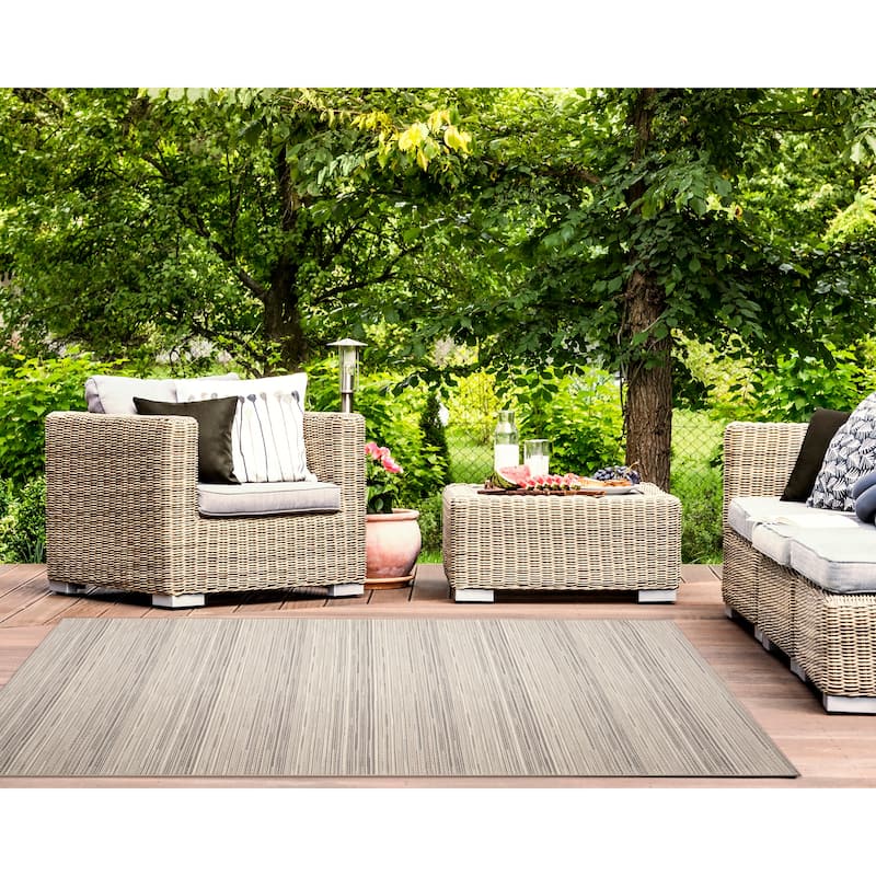 Liora Manne Miranda Tweed Stripe Indoor/Outdoor Rug