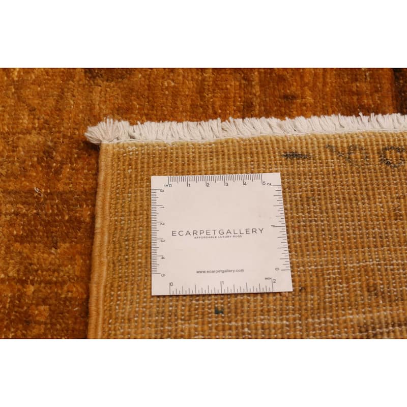 ECARPETGALLERY Hand-knotted Vibrance Light Orange Wool Rug - 9'1 x 11'8