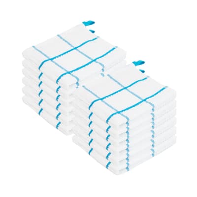 The Sloppy Chef Premier 12-Piece Windowpane Dishcloths - 13x13