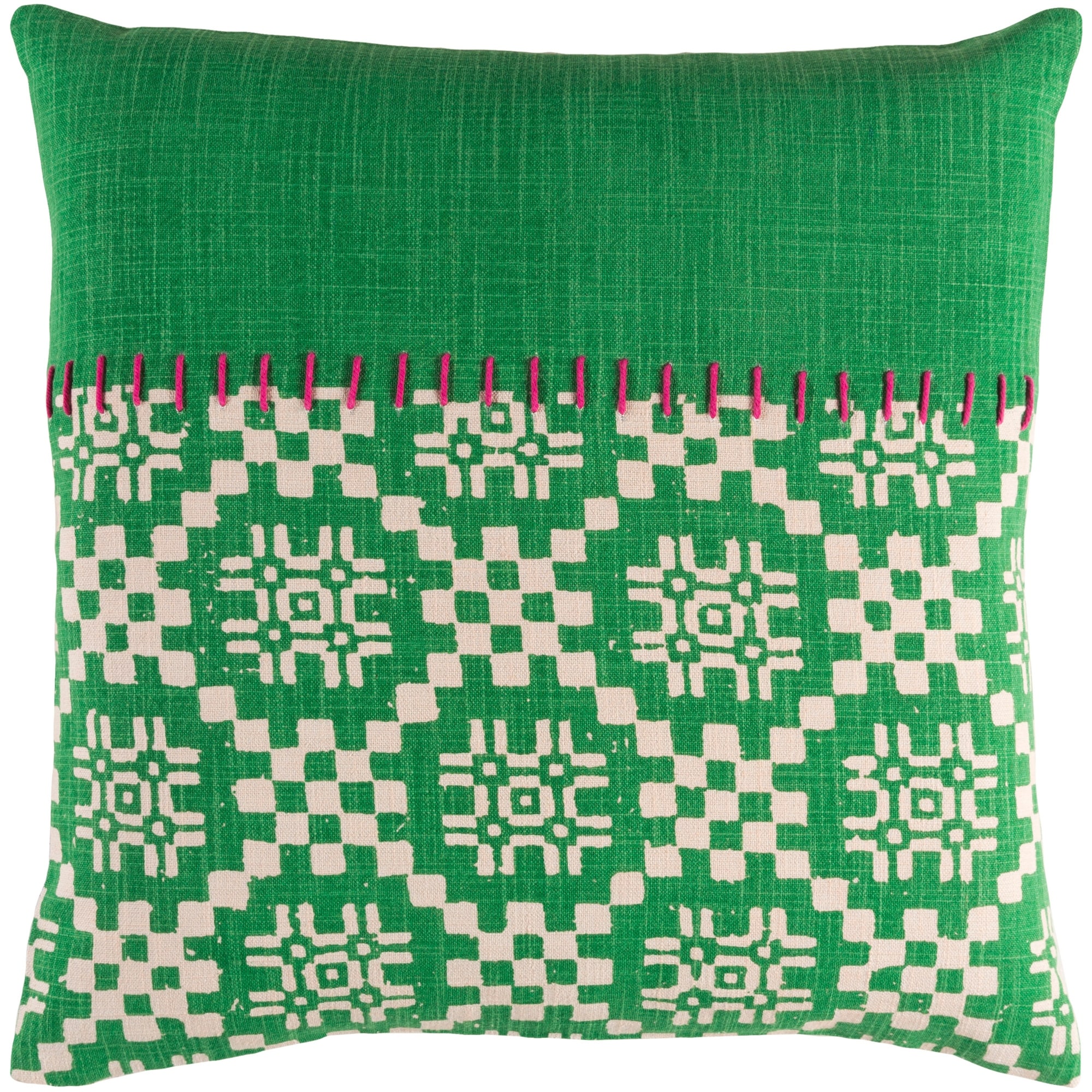 Decorative Turner Green 22-inch Throw Pillow Cover