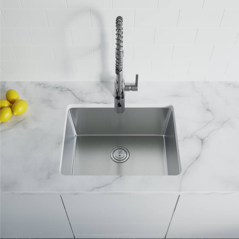 Dowell Undermount Single Bowl Stainless Steel Kitchen Sink - Small Radius Corners