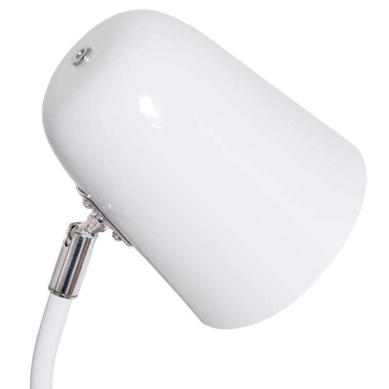 Metal Table Desk Lamp with Organizer and Adjustable Light - 7.09 x 5.51 x 15.75 in. (L x W x H)