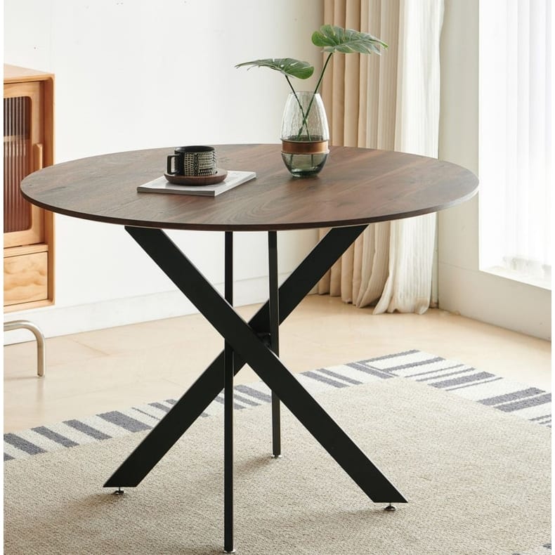 42.1"W Round Pedestal Dining Table Coffee Table for 4-6 people