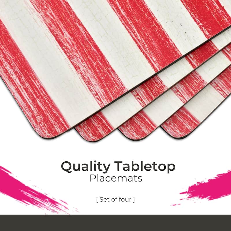 Pimpernel Set of 4 Flag Placemats - 15.7" x 11.7" each