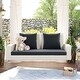 preview thumbnail 20 of 47, 2-Person Wicker Hanging Porch Swing with Chains, Cushion and Pillow