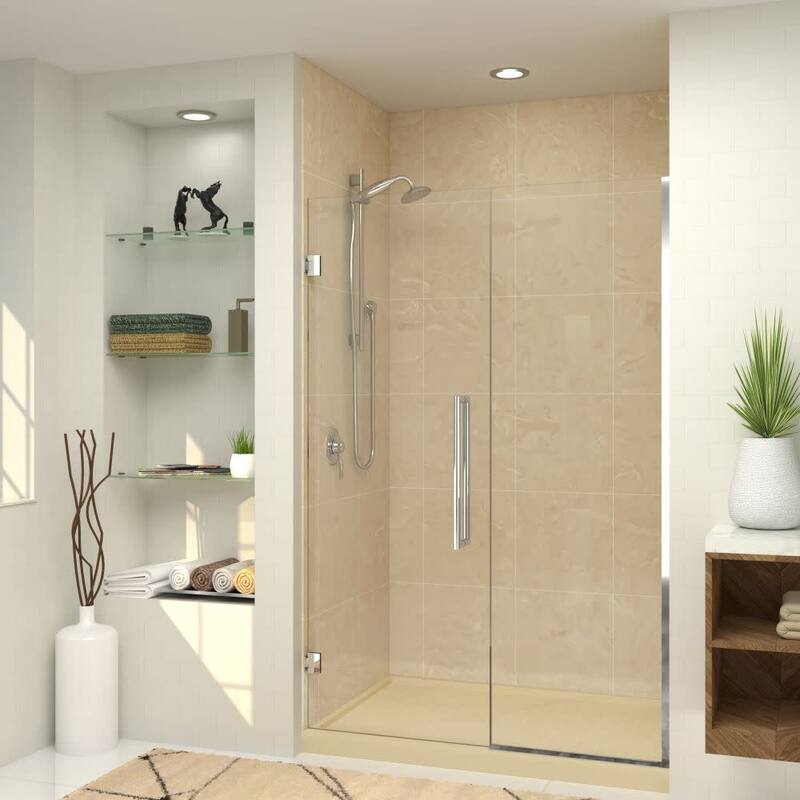 Transolid EHTB52287610C-T Elizabeth 76" High x 52" Wide Hinged Semi - Polished Chrome