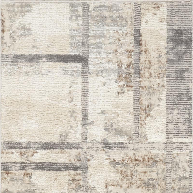 Power Loomed Abstract Modern Non Skid Stain Resistant Area Rug - 90' X '26' X '0.5