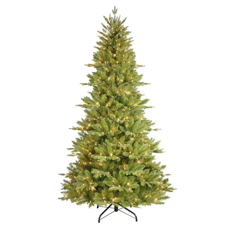 7.5' Pre-lit Yellow/Green PE/PVC Index Tree