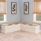 preview thumbnail 36 of 34, Josie L-shaped Backless Breakfast Nook Bench Natural/White