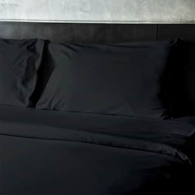 4 Pieces Bamboo Fiber Blend Bed Sheet Set, Deep Pockets