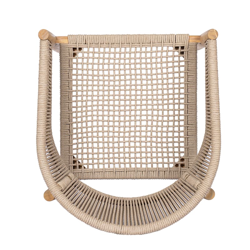 Christopher Knight Home - Valterra Modern Acacia Wood 9-Piece Dining Set with Rope Woven Chairs