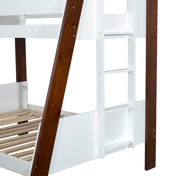Furniture of America Zylen Twin Over Full Bunk Bed - Bed Bath