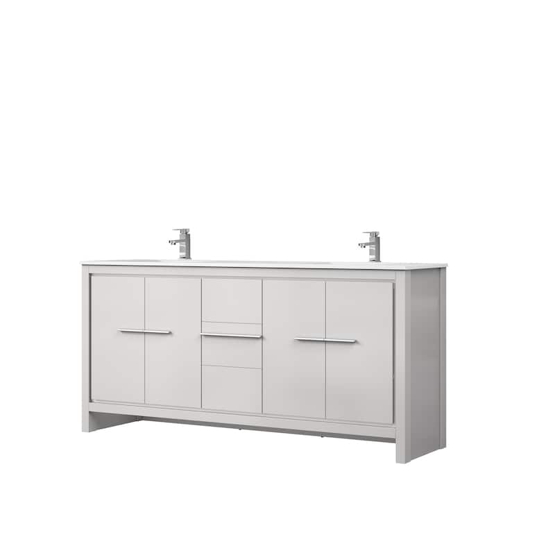 Lafarre Bath Vanity Cultured Marble Top, Sink and Chrome Faucet