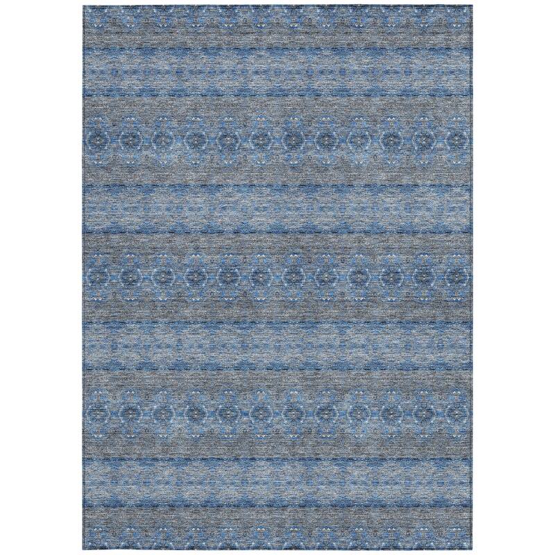 HomeRoots Floral Medallion Transitional Rectangle Outdoor Rug