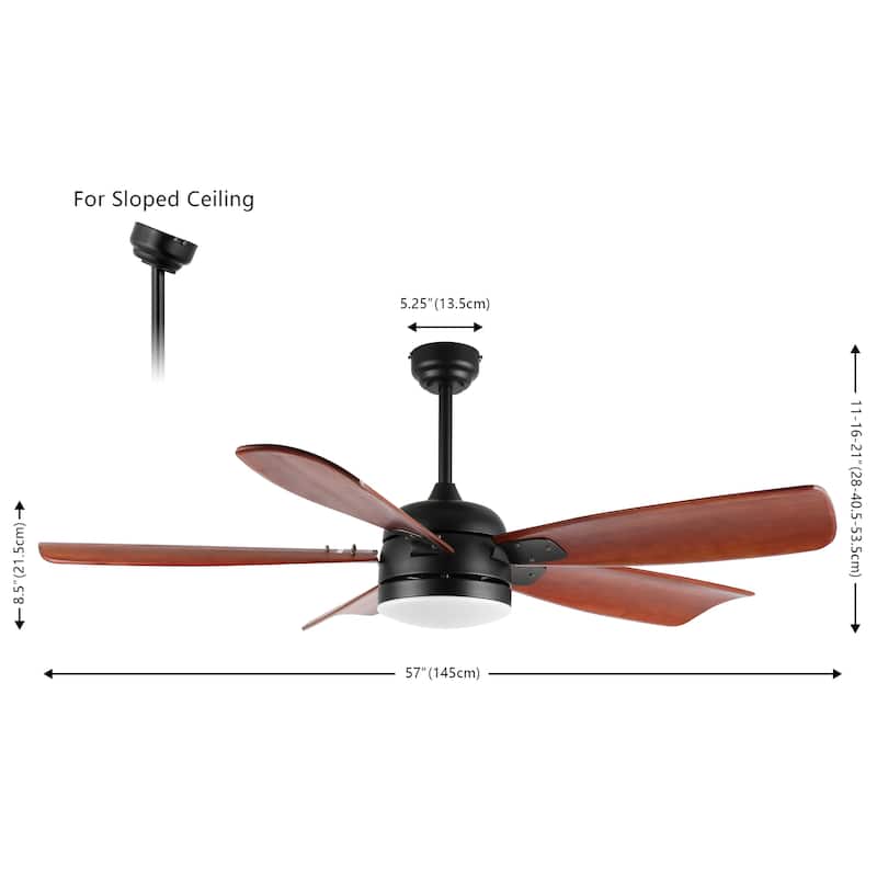 SAFAVIEH Lighting Durden Led Light 57" Ceiling Fan