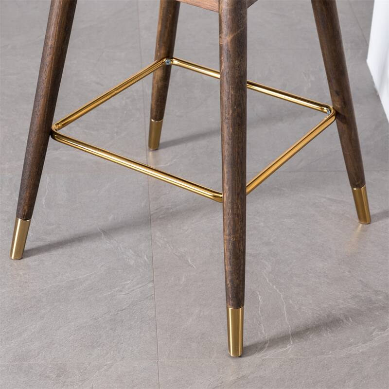 Fabric Upholstered Counter Height Wingback Stools,Set of 2
