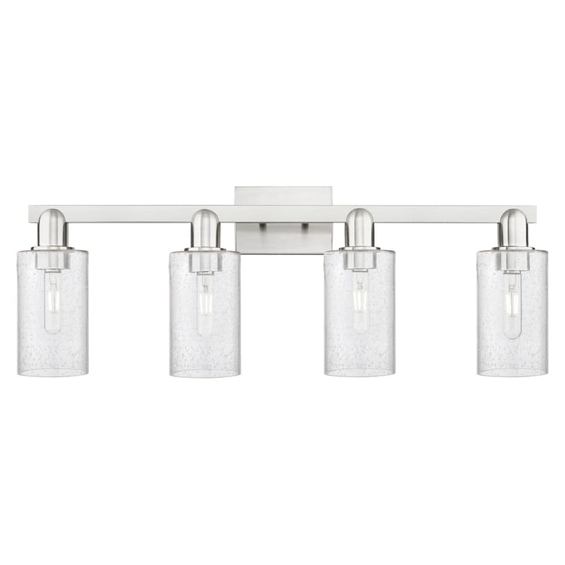 Innovations Lighting 716-4W-11-31 Clymer Vanity Clymer 4 Light 31" - Brushed Satin Nickel / Seedy