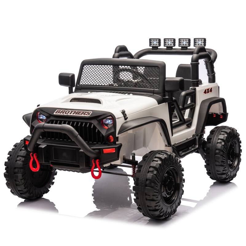 Kids Electric Ride-On Car 24V 400W with Parents Control, 3 Speed Settings, Bluetooth, USB, Music, LED Searchlights