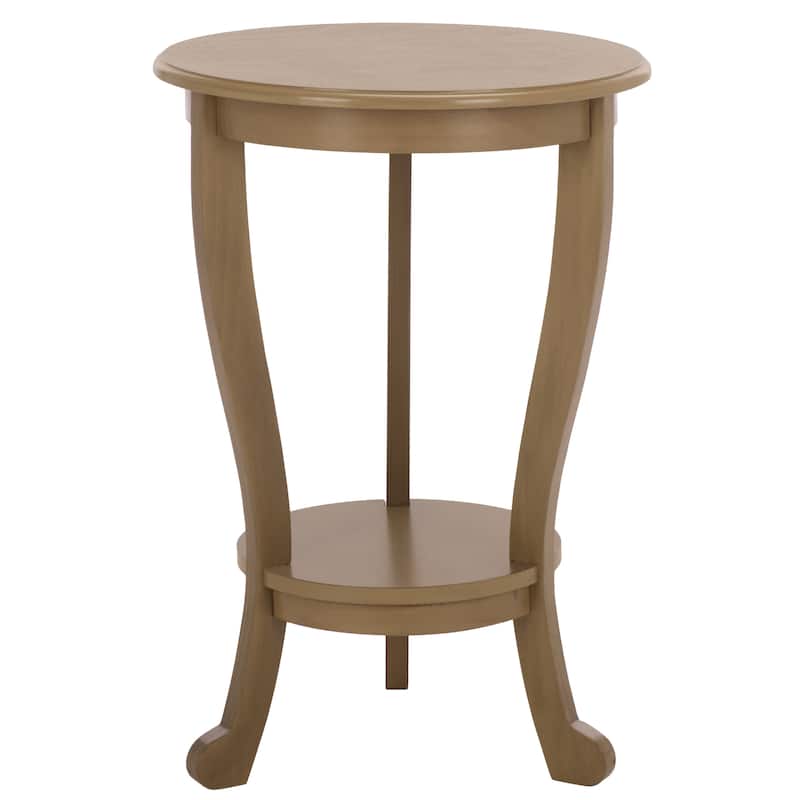 SAFAVIEH Carlotta Grey Pedestal Side Table - 18.1" x 18.1" x 26" - 18"W x 18"D x 26"H