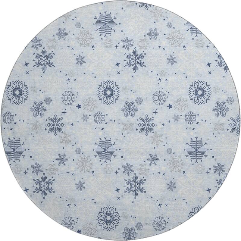 Premium Washable Super Soft Winter Snowflake Mayfield Rug