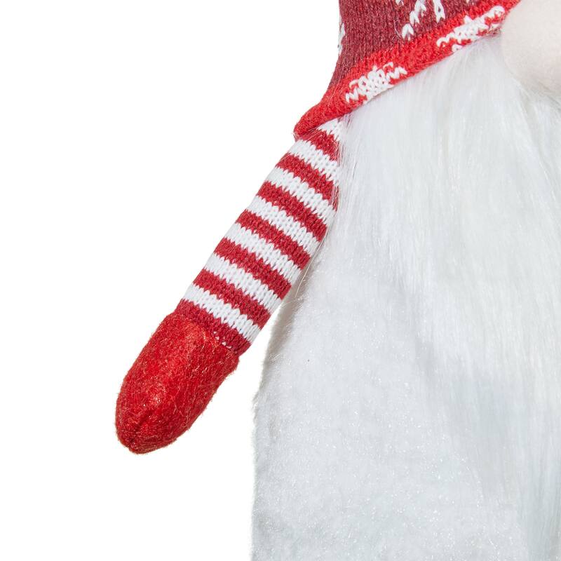 Glitzhome Christmas Hanukkah Fabric Gnome Shelf Sitter Holiday Decor