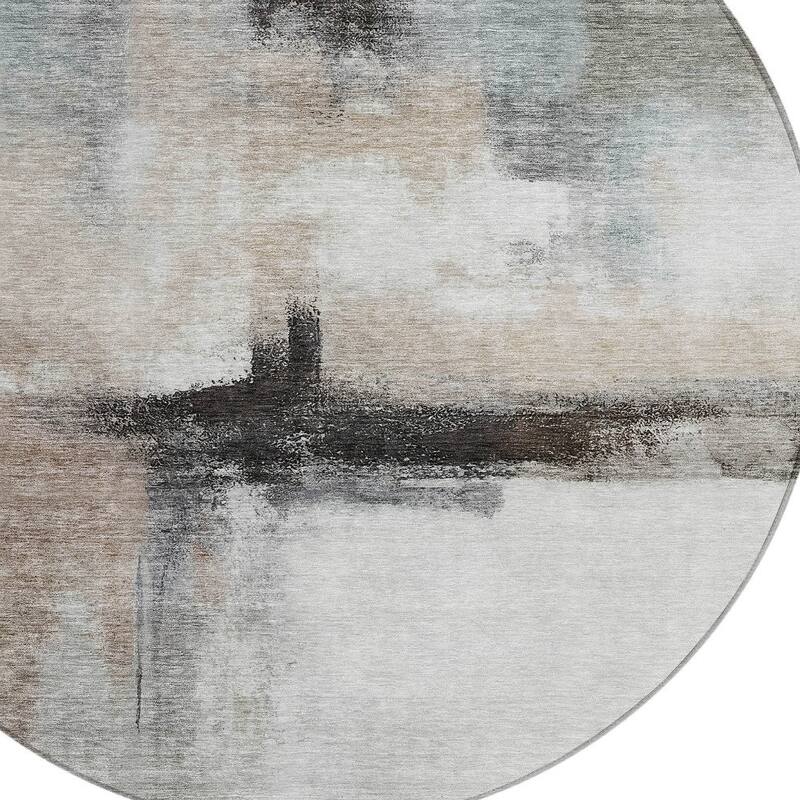 HomeRoots Abstract Transitional Rectangle Outdoor Rug