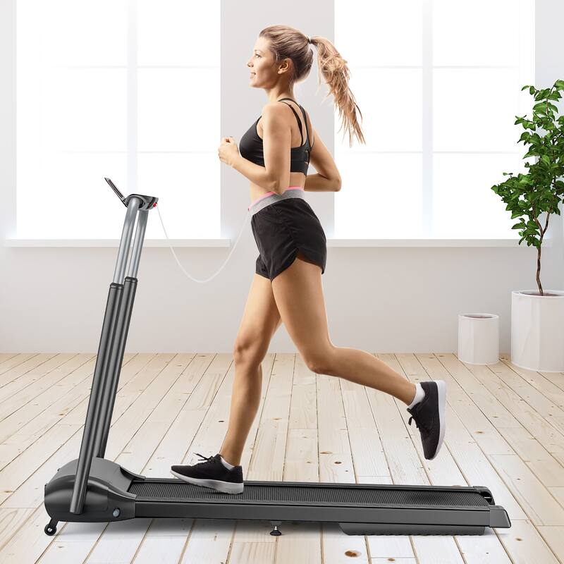 3HP Folding Treadmill Compact Walking Jogging Machine W/Touch Screen - See details