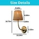 preview thumbnail 4 of 3, Modern retro light bulb gold wall sconce rattan bathroom light