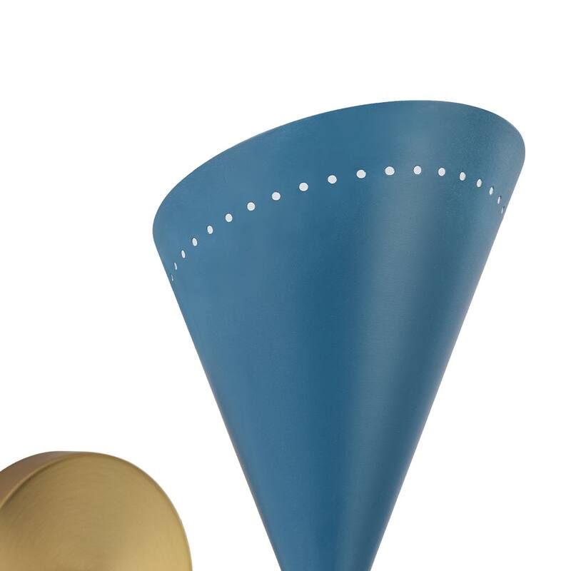 Modern Stylish 2-Light Colorblock Hourglass Bathroom Wall Lamp