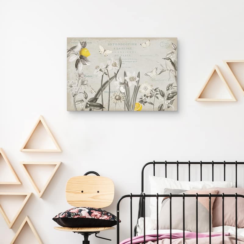 Citron Curiosities I by Katie Pertiet Canvas Art Print