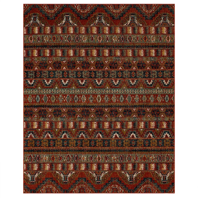 Mohawk Home Rutland Ornamental Stripe Area Rug - 2' x 3' - Red - Runner/Rectangle