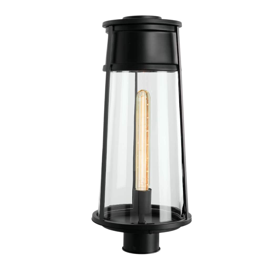 Elk Home Cone Outdoor Post Lantern Light - Matte Black
