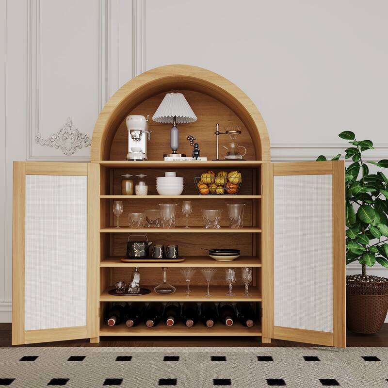 Modern Arched Shoe Cabinet Storage for Entryway Living Room