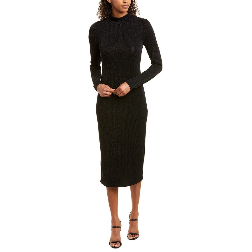 turtleneck midi dress