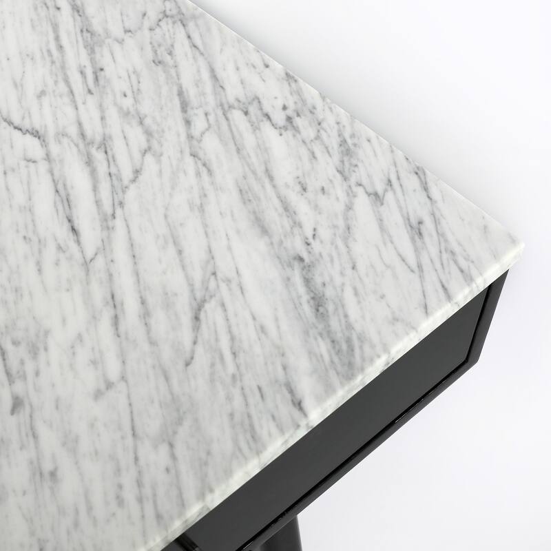 Versatile And Stylish Marble White Writing Desk To Elevate And Complete Any Space