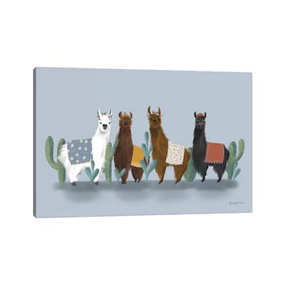 iCanvas "Delightful Al-pacas V" by Becky Thorns Canvas Print