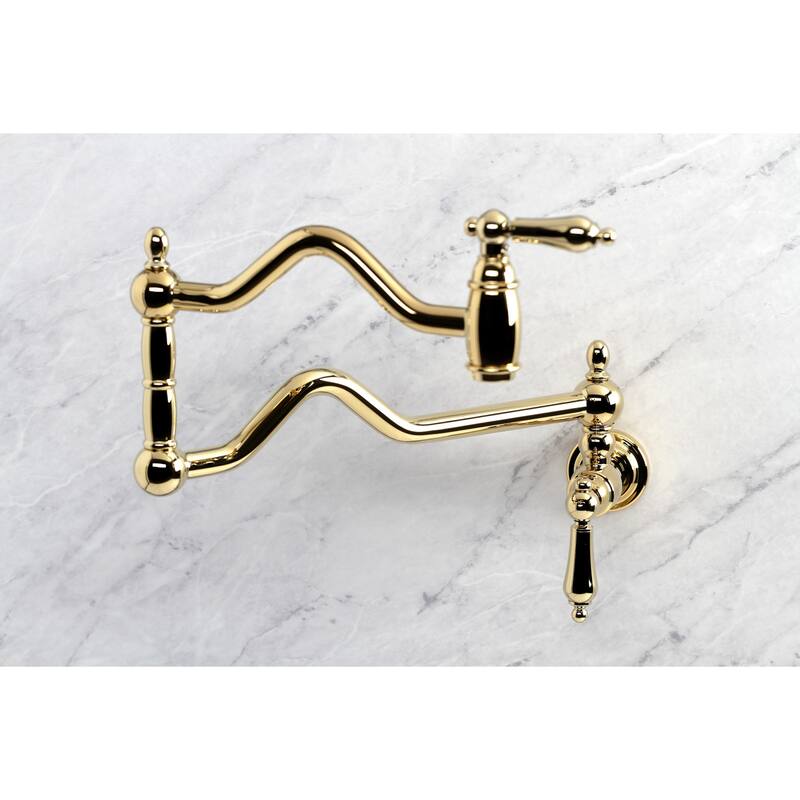Heritage Wall Mount Pot Filler Kitchen Faucet