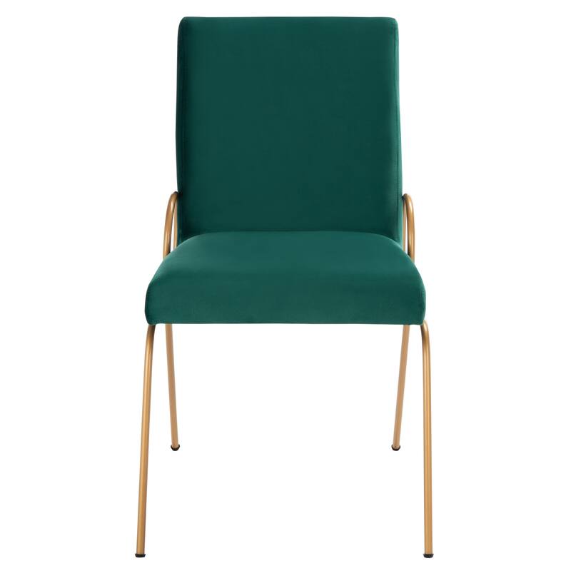 SAFAVIEH Fanlia Emerald/Gold Side Chair (Set of 2) - 18.8" W x 24.5" L x 34" H