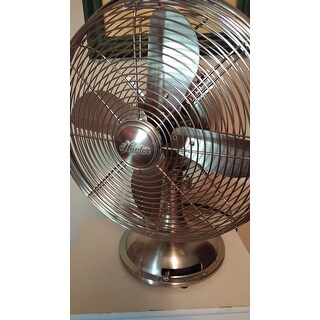 Hunter 12 Inch Brushed Nickel Retro Metal Table Fan Free Hunter 12 Inch Brushed Nickel Retro Metal Table Fan Free Shipping Today 10364937