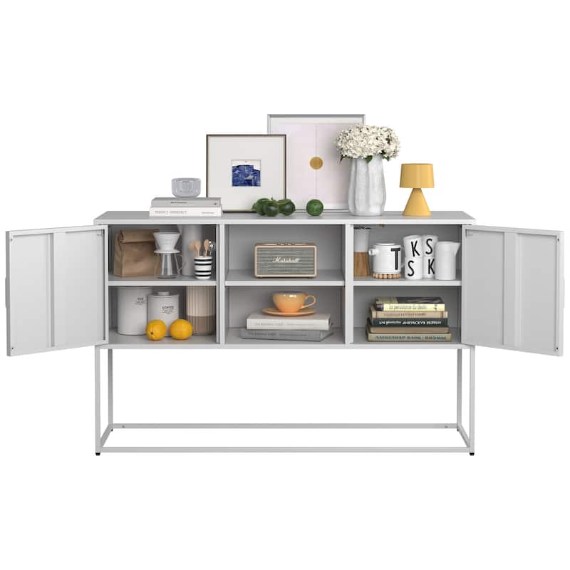 Modern Sideboard Buffet with Plenty of Storage Space - Anti-tilt mechanism, Elegant handles, Silent magnetic closure