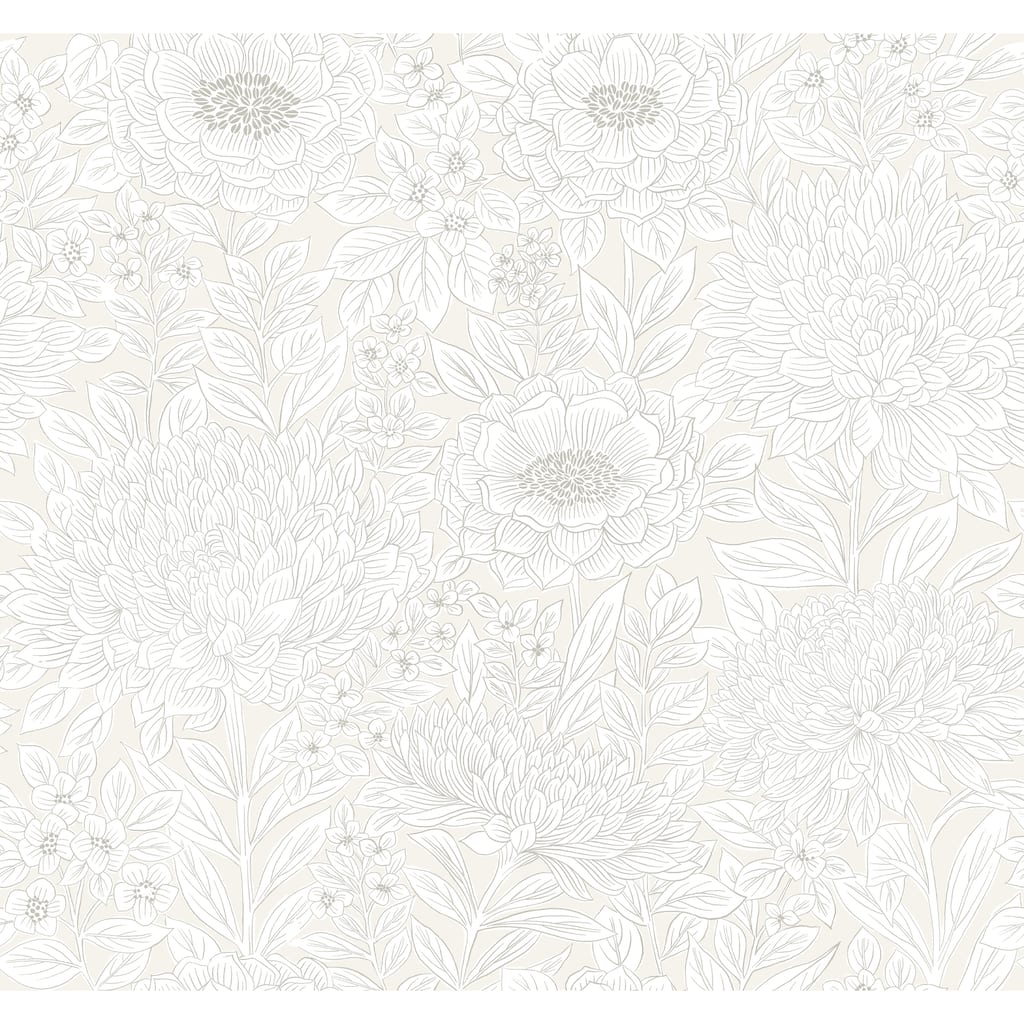 Millau Vinyl Wood Block Blooms Wallpaper 27 in x 27 ft = 60.75 sq ft
