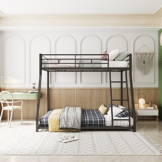 Twin over Full Bunk Bed with Metal Ladder - Bed Bath & Beyond - 36719581
