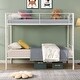 preview thumbnail 1 of 8, Sturdy White Metal Bunk Bed for Kids, Twin Over Twin, Space-Saving Design with Safety Rails White