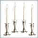 Battery Operated Bi-Directional LED Adjustable Base Candle 4-pack - Grey