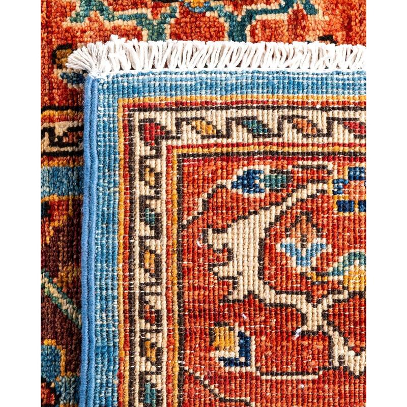 Serapi One-of-a-Kind Hand-Knotted Runner Rug - Light Blue, 2' 7" x 8' 7" - 2' 7" x 8' 7"