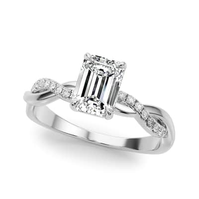 Auriya 14k White Gold Lab Grown Emerald Diamond Engagement Ring 0.50 to 5.00 ct. tw. (F-G VS)