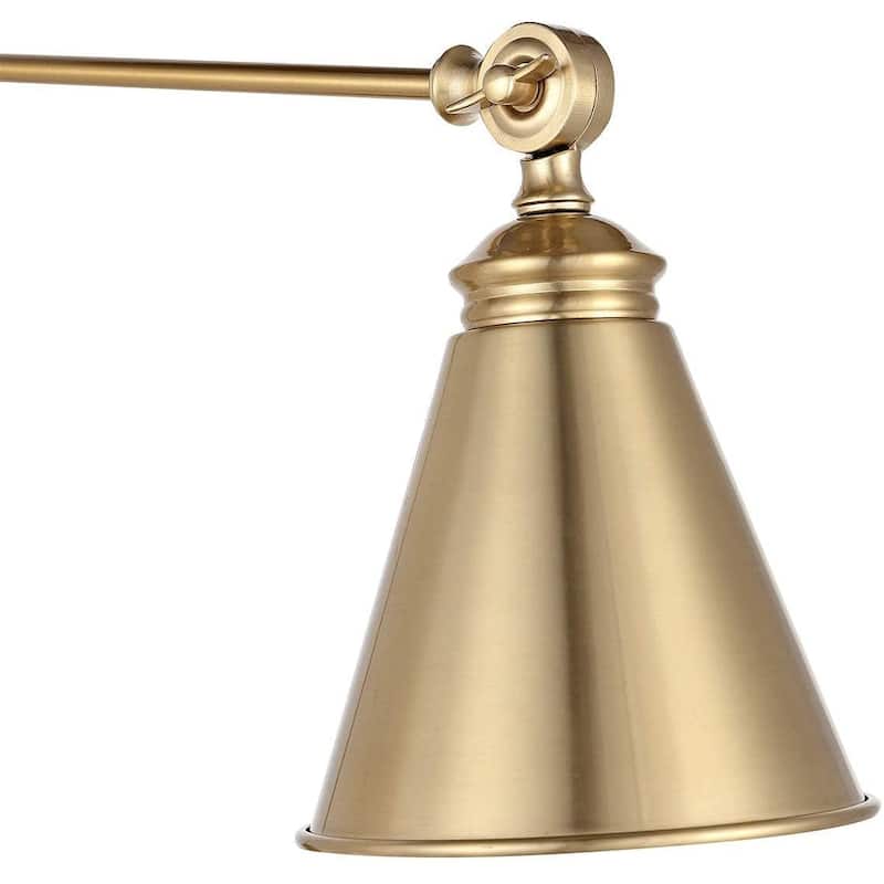 WINGBO 1-Light Vintage Adjustable Swing Arm Wall Sconce with Shade